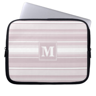 Monogram rose quartz stripes laptop sleeve