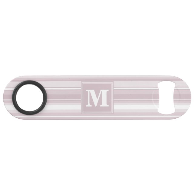 Monogram rose quartz stripes speed bottle opener (Front (Horizontal))