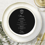 Monogram Round Wedding Menu Cards Black And White<br><div class="desc">A simple chic calligraphy wedding menu card. I do offer a free customisation service,  if you have any questions or special requests,  please feel free to contact me.</div>