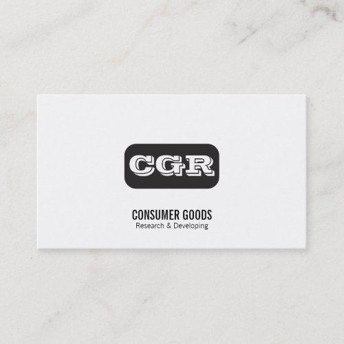 Monogram Rounded Background Business Card