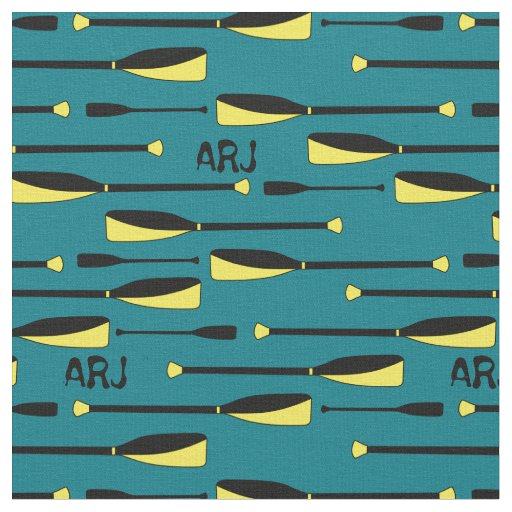 Monogram Rowing Oars yellow and black Fabric