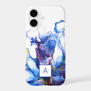 Monogram Royal Blue Abstract Blue iPhone 17 Case