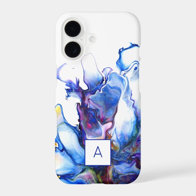 Monogram Royal Blue Abstract Blue Case-Mate iPhone Case (Back)