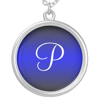 Monogram Royal Blue Gradient ~ Necklace