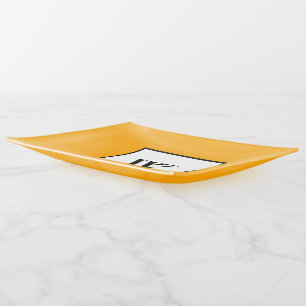Monogram Royal Gold Geometric  Trinket Tray