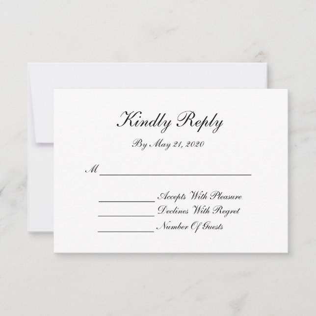 Monogram RSVP Card - Elegant Script (Front)