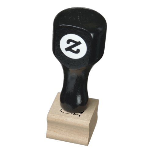 Monogram Rubber Stamp Letter E