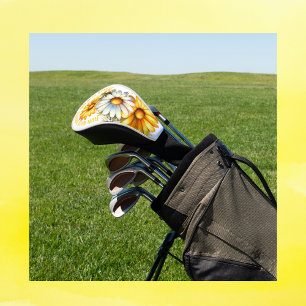 Monogram Run with daisies: win with style White Golf Head Cover