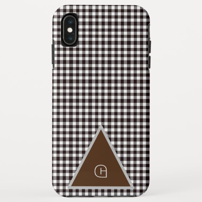   Monogram Rustic Chic Plaid Case-Mate iPhone Case (Back)