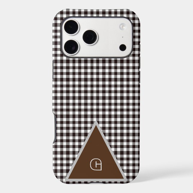   Monogram Rustic Chic Plaid Iphone Case (Back)