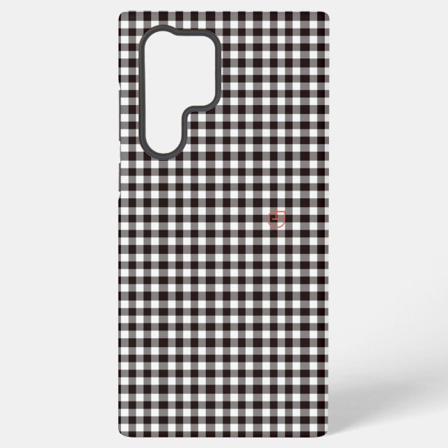   Monogram Rustic Chic Plaid Samsung Galaxy Case (Back)
