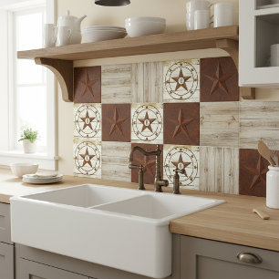 Monogram Rustic  star wheel ceramic tile