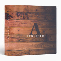 Monogram Rustic Wood