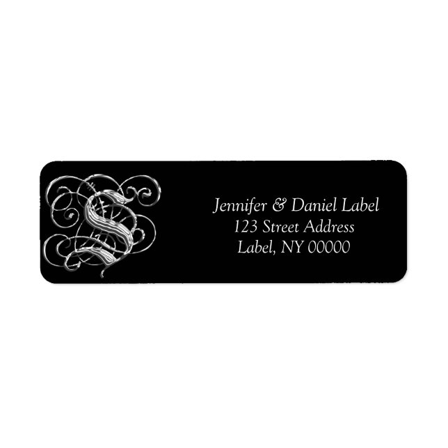 Monogram S  Address Labels Blank (Front)