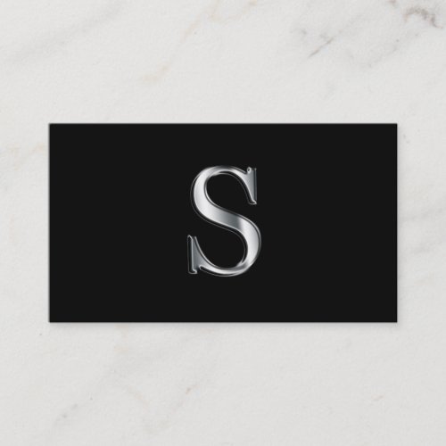 Monogram S business cards