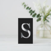 Monogram S business cards (Standing Front)
