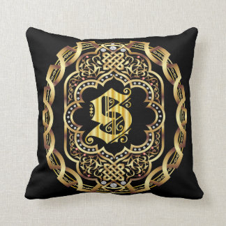 Monogram S IMPORTANT Read About Design Throw Pillow
