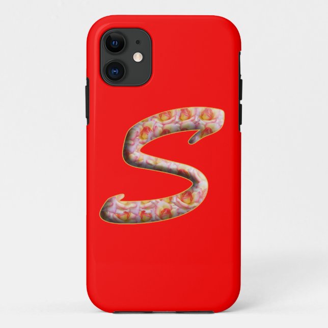 Monogram S in Roses Pattern Iphone 5 Case (Back)