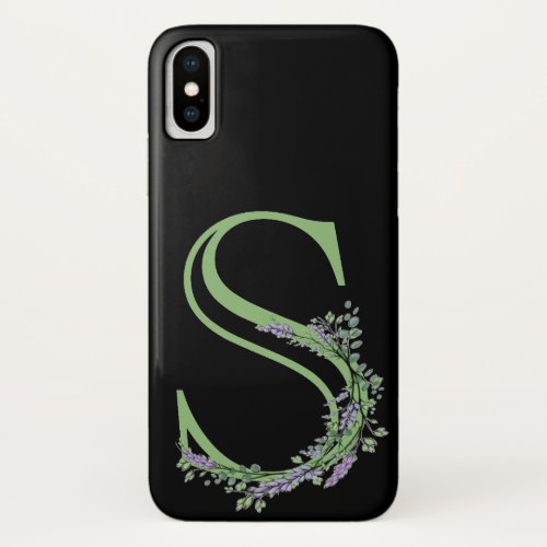 Monogram S Lavender Eucalyptus iPhone X Case