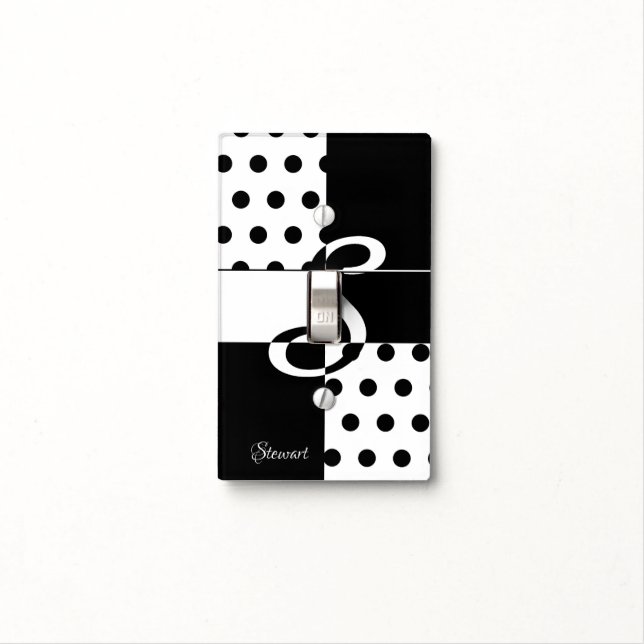 Monogram S Light Switch Cover (In Situ)
