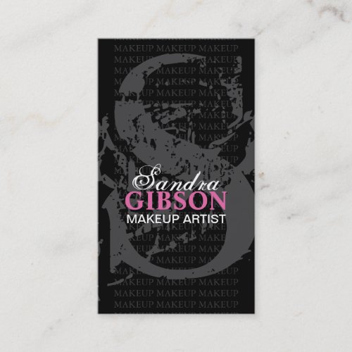 Monogram "S"  - MAKEUP ARTIST BUSINESS CARD