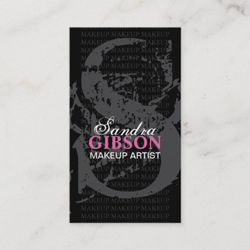 Customizable Monogram "S"  - MAKEUP ARTIST BUSINESS CARD