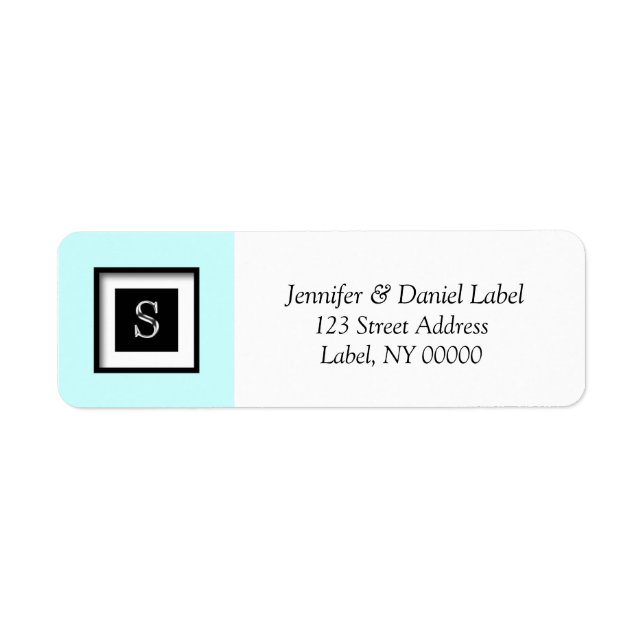 Monogram S Personalized Return Address Label (Front)