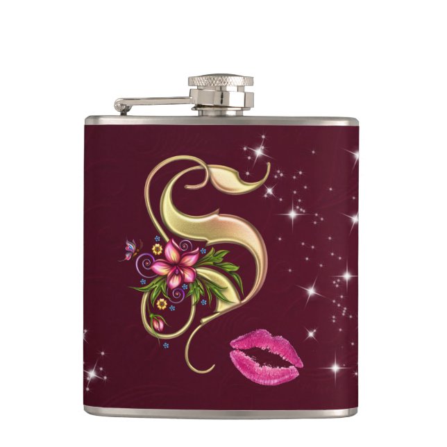 Monogram S Wrapped Flask, 6 oz. Flask (Front)
