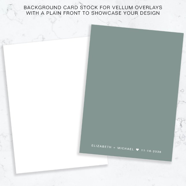 Monogram Sage Green Background For Vellum Overlay Invitation (Creator Uploaded)