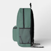 Monogram Sage Green Minimal Simple Modern Scandi Printed Backpack (Right)