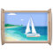 Monogram Sailboat Coastal Tropical Serving Tray