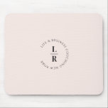 Monogram, salon, minimalistic, light-beige-rose mouse pad<br><div class="desc">Minimalistic,  modern,  salon,  monogram design,  light-beige-rose.</div>