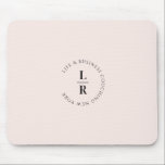 Monogram, salon, minimalistic, light-beige-rose mouse pad<br><div class="desc">Minimalistic,  modern,  salon,  monogram design,  light-beige-rose.</div>