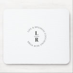 Monogram, salon, minimalistic, white mouse pad<br><div class="desc">Minimalistic,  modern,  salon,  monogram design,  white.</div>