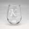 Monogram Sand Etched Small Stemless Wine Glass