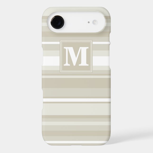 Monogram sandstone stripes Case-Mate iPhone case (Back)