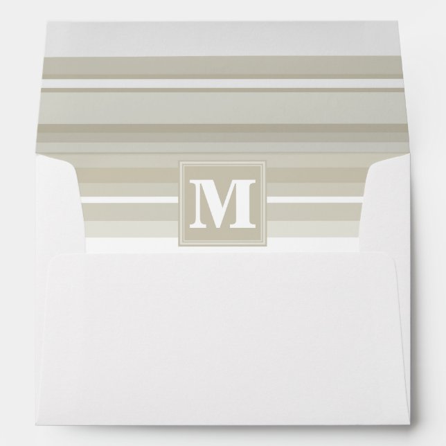 Monogram sandstone stripes envelope (Back (Bottom))