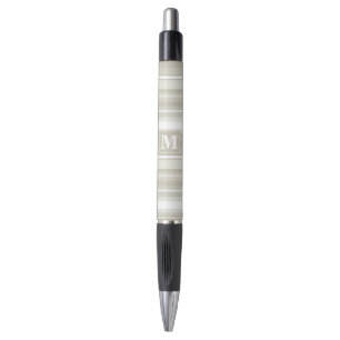Monogram sandstone stripes pen