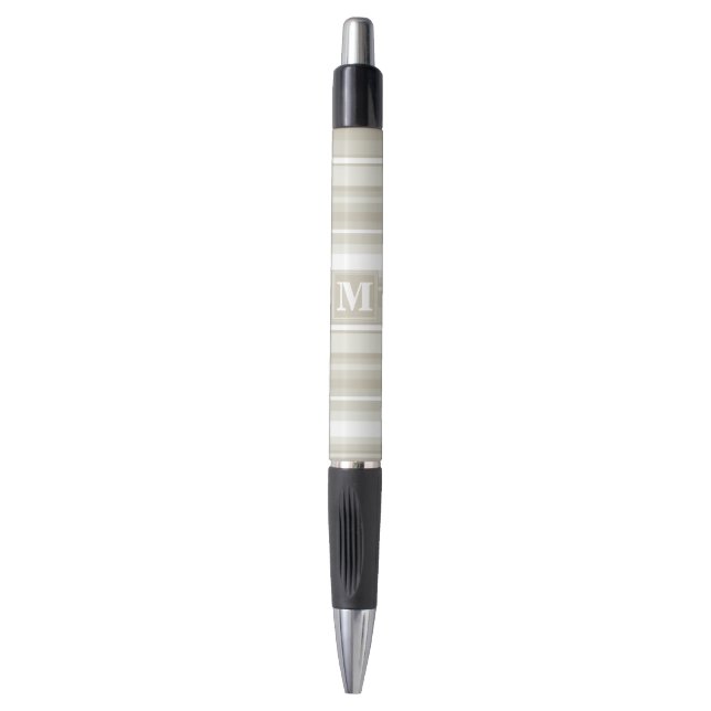 Monogram sandstone stripes pen (Front Vertical)