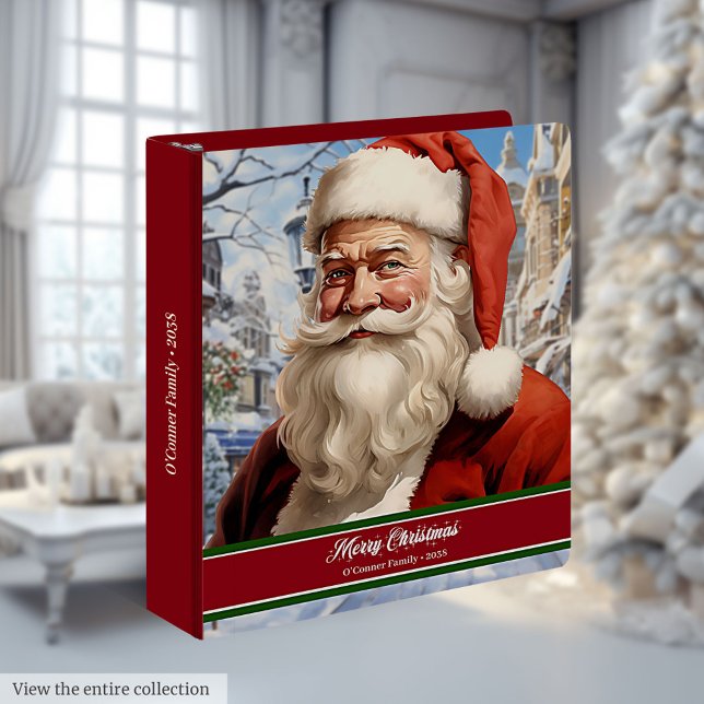 Monogram Santa Claus Ring Binder Holiday Planner (Monogram Santa Claus Ring Binder Holiday Planner)