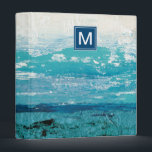 Monogram | Sapphire Blue Watercolor 3 Ring Binder<br><div class="desc">Sapphire Blue Watercolor  Artist: Alicia Ludwig</div>