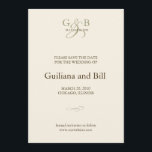 monogram save the date<br><div class="desc">Celebrate in style!  This monogrammed ecru and brown save the date is fully customizable.  Simply make it your own!</div>