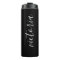 Monogram Script Black Thermal Tumbler