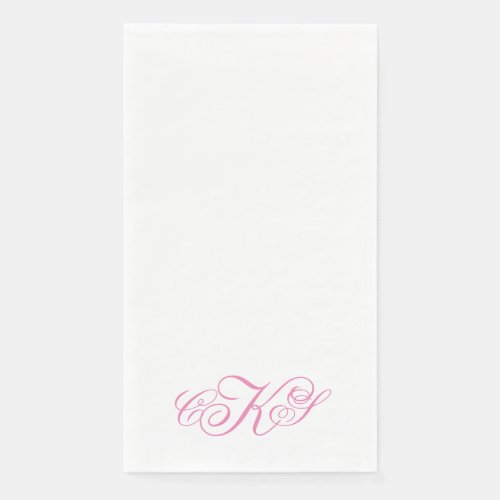 Monogram Script Guest Bath Paper Towels