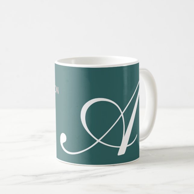 Monogram Script Hair Stylist  Coffee Mug (Front Right)