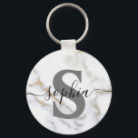 Monogram Script Name Initial Custom Personalized Keychain<br><div class="desc">Monogram Script Name Initial Custom Personalized</div>