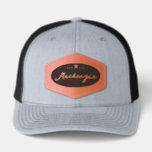 Monogram Script Name Leather Patch Hat<br><div class="desc">Monogrammed Script Name</div>