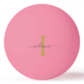 Monogram Script Name Modern Modern Ping Pong Ball