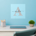 Monogram Script Name Wall Decal | Zazzle