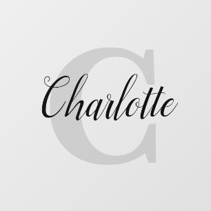 Monogram Script Name Wall Decal